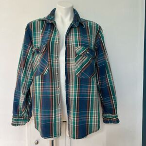 Vintage Dakota 100% cotton rugged flannel button down men’s workwear